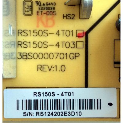 FUENTE DE PODER PARA TV RCA  / NUMERO DE PARTE RE46HQ1050 / RS150S-4T01 / 3BS0000701GP / RS150S / MODELOS LED46C45RQ / LED46C55R120Q - Imagen 4